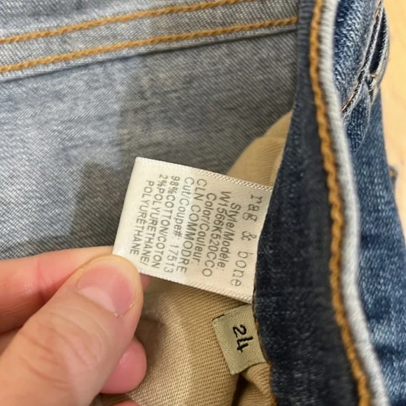 Rag and Bone Step Hem Jeans Sz 24 - Picture 6 of 16